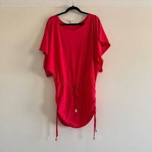 Luli Fama Size M COSITA BUENA South Beach Dress CLS Bombshell Red Pink Coverup